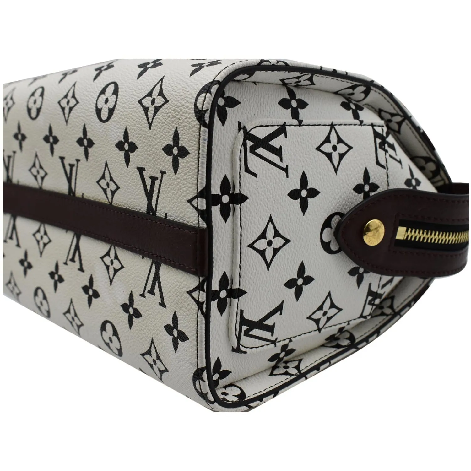 LOUIS VUITTON Speedy Amazon PM Monogram Canvas Crossbody Bag White Chocolat