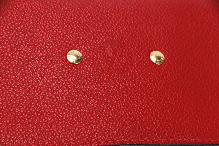 LOUIS VUITTON VENUS HANDBAG (M41738)RED LEATHER & MONOGRAM CANVAS GOLD HARDWARE, WITH STRAP, KEYS, LOCK & DUST COVER