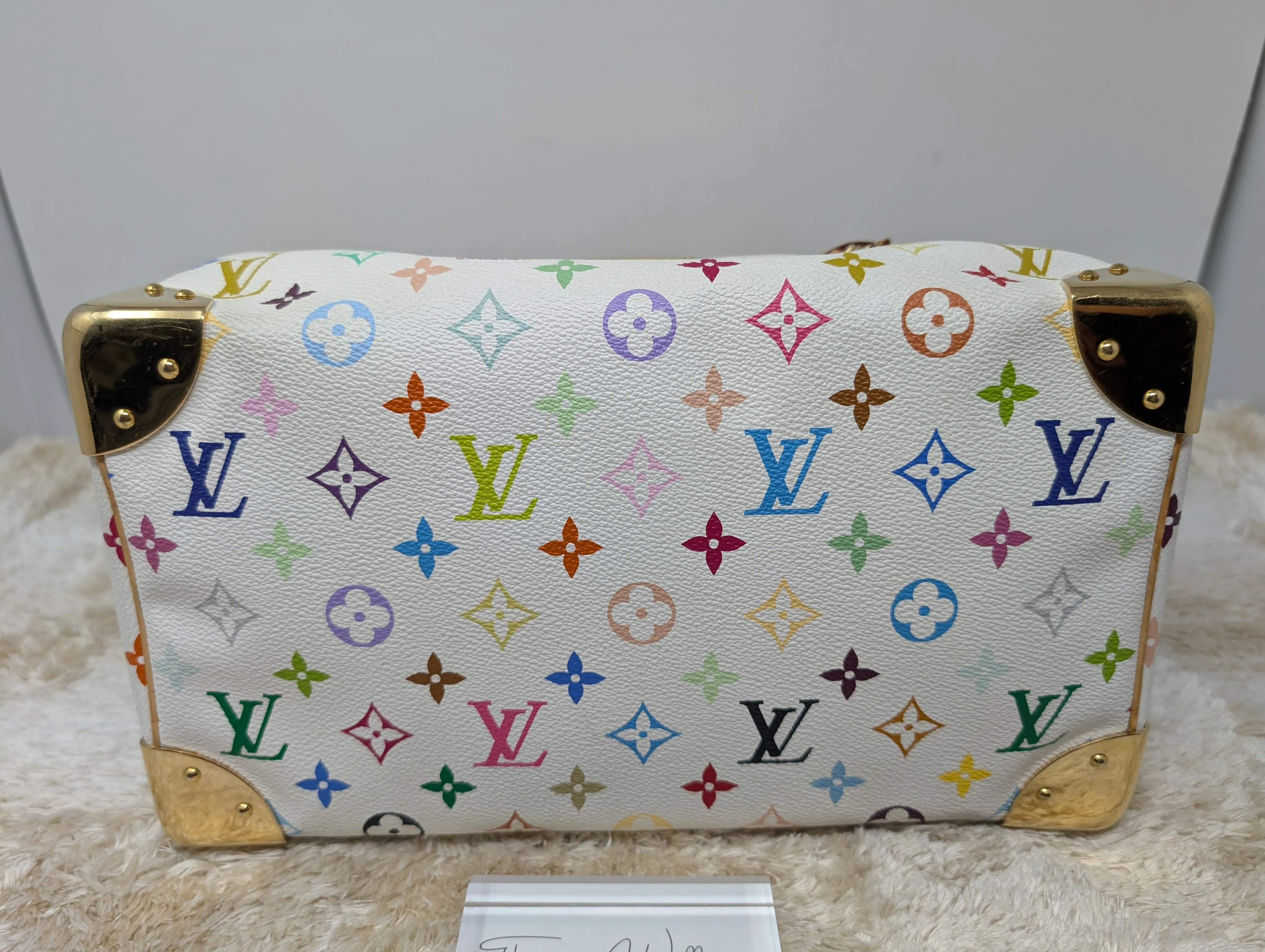 LOUIS VUITTON WHITE MULTI COLOR SPEEDY 30