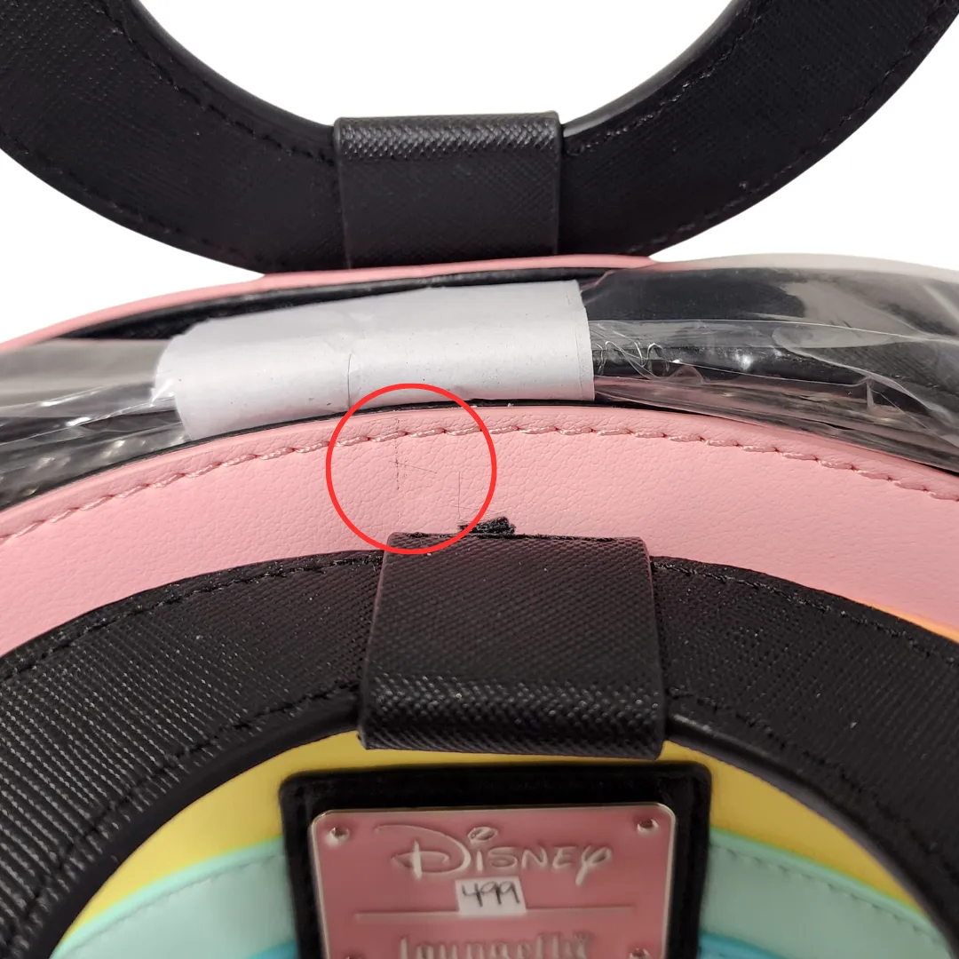 Loungefly Disney Mickey Rainbow Handle Crossbody DEFECTIVE #499