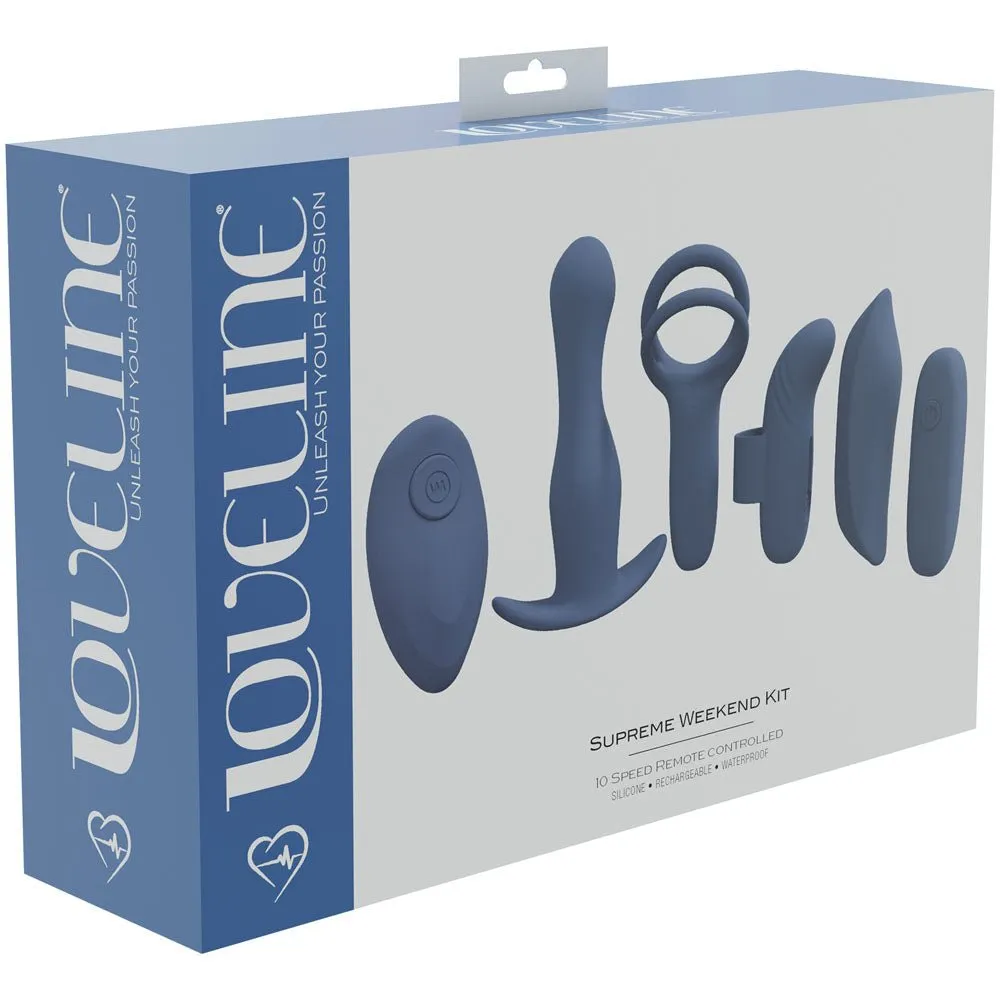 Loveline Supreme Weekend Kit - Blue - 5 Piece Set