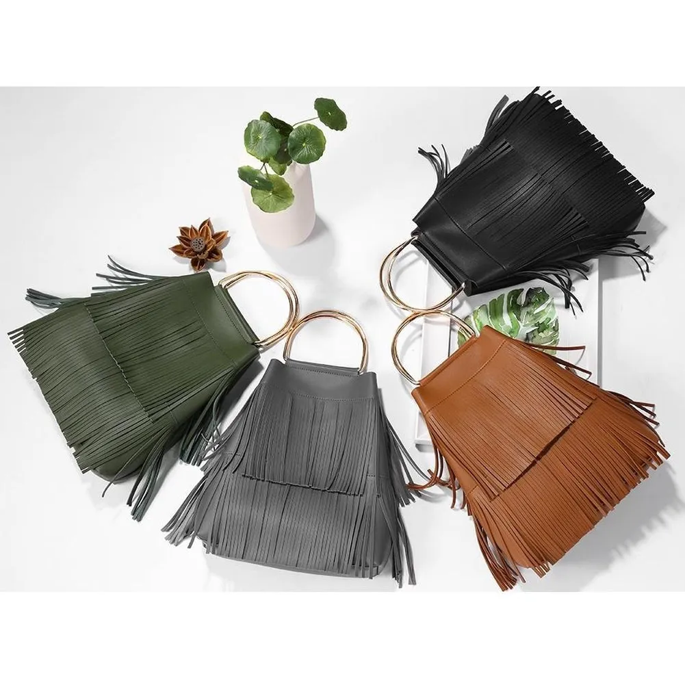 <bold>Bucket & Crossbody Bag Set <br>Vegan-Leather
