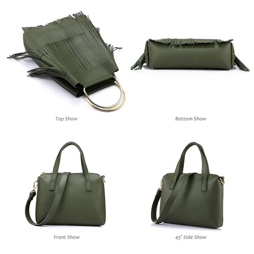 <bold>Bucket & Crossbody Bag Set <br>Vegan-Leather