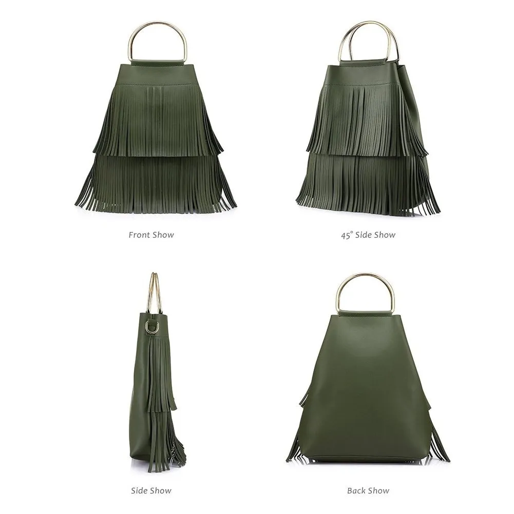 <bold>Bucket & Crossbody Bag Set <br>Vegan-Leather