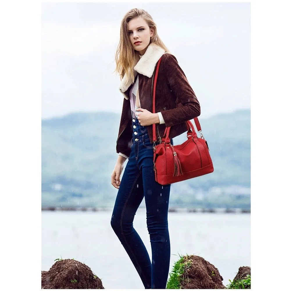 <bold>Top-Handle / Crossbody Bag  <br>Vegan-Leather