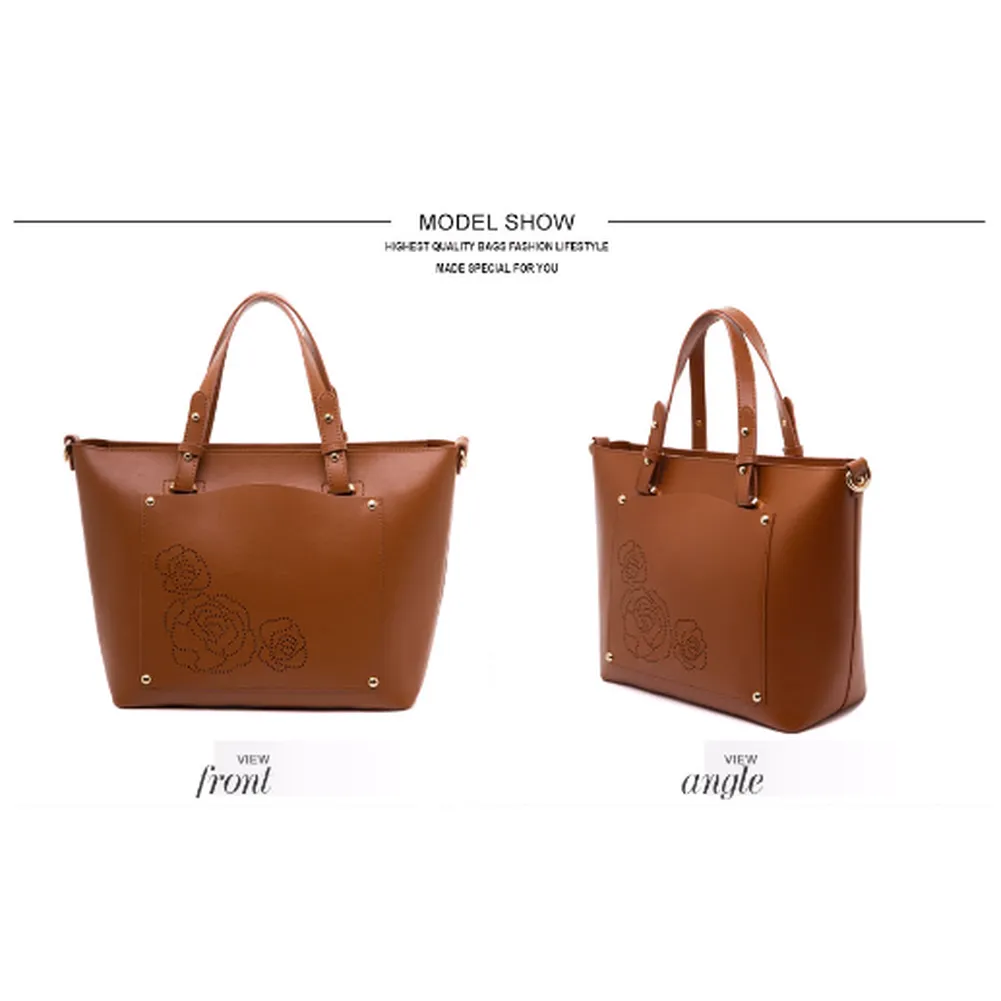 <bold>Tote & Crossbody Bag Set <br>Vegan-Leather