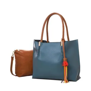 <bold>Tote & Crossbody Bag Set <br>Vegan-Leather