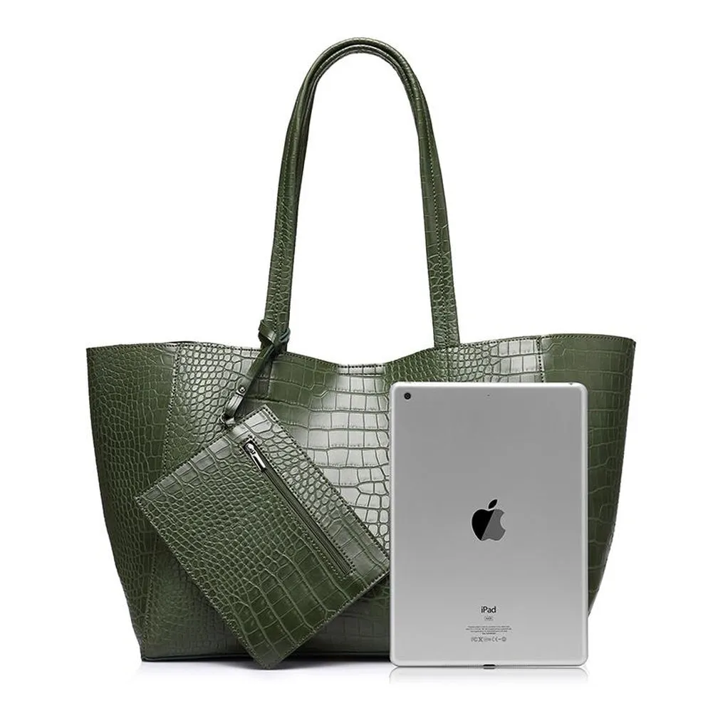 <bold>Tote & Crossbody Bag Set <br>Vegan-Leather