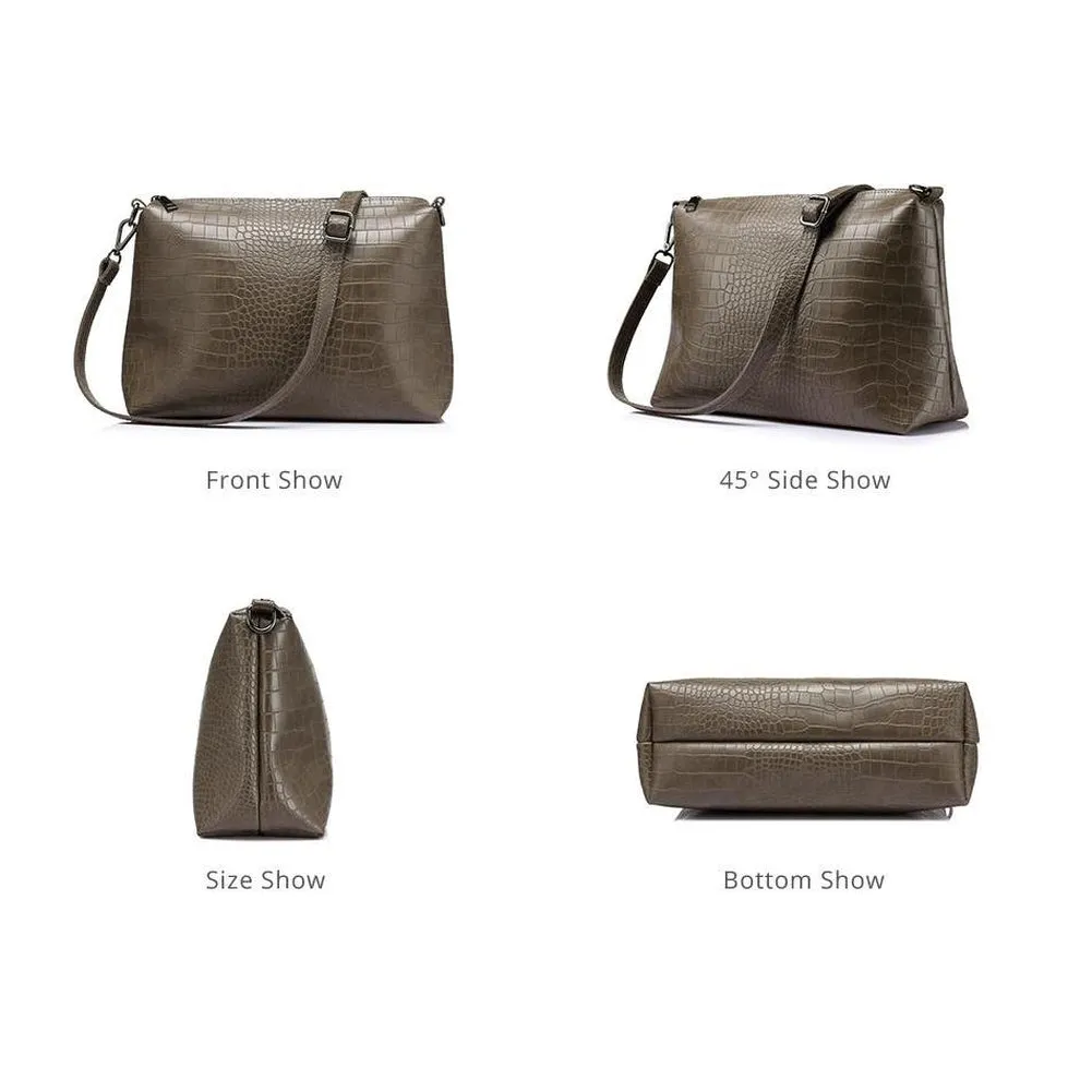 <bold>Tote & Crossbody Bag Set <br>Vegan-Leather