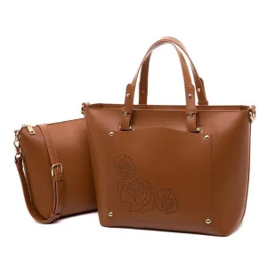 <bold>Tote & Crossbody Bag Set <br>Vegan-Leather