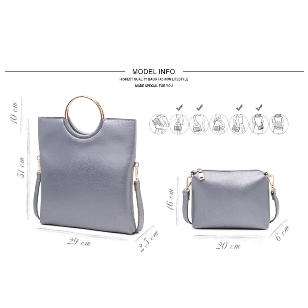 <bold>Tote & Crossbody Bag Set <br>Vegan-Leather