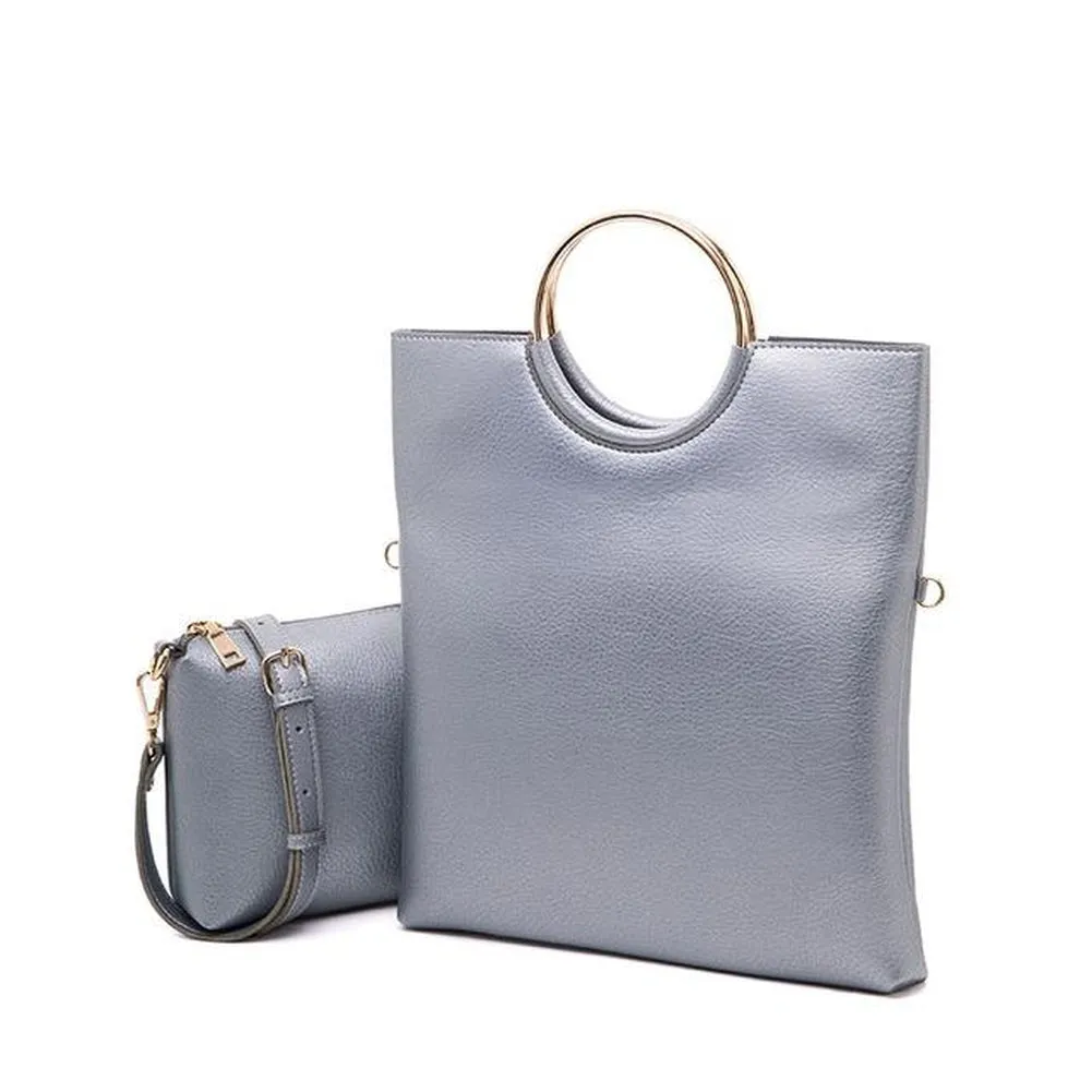 <bold>Tote & Crossbody Bag Set <br>Vegan-Leather