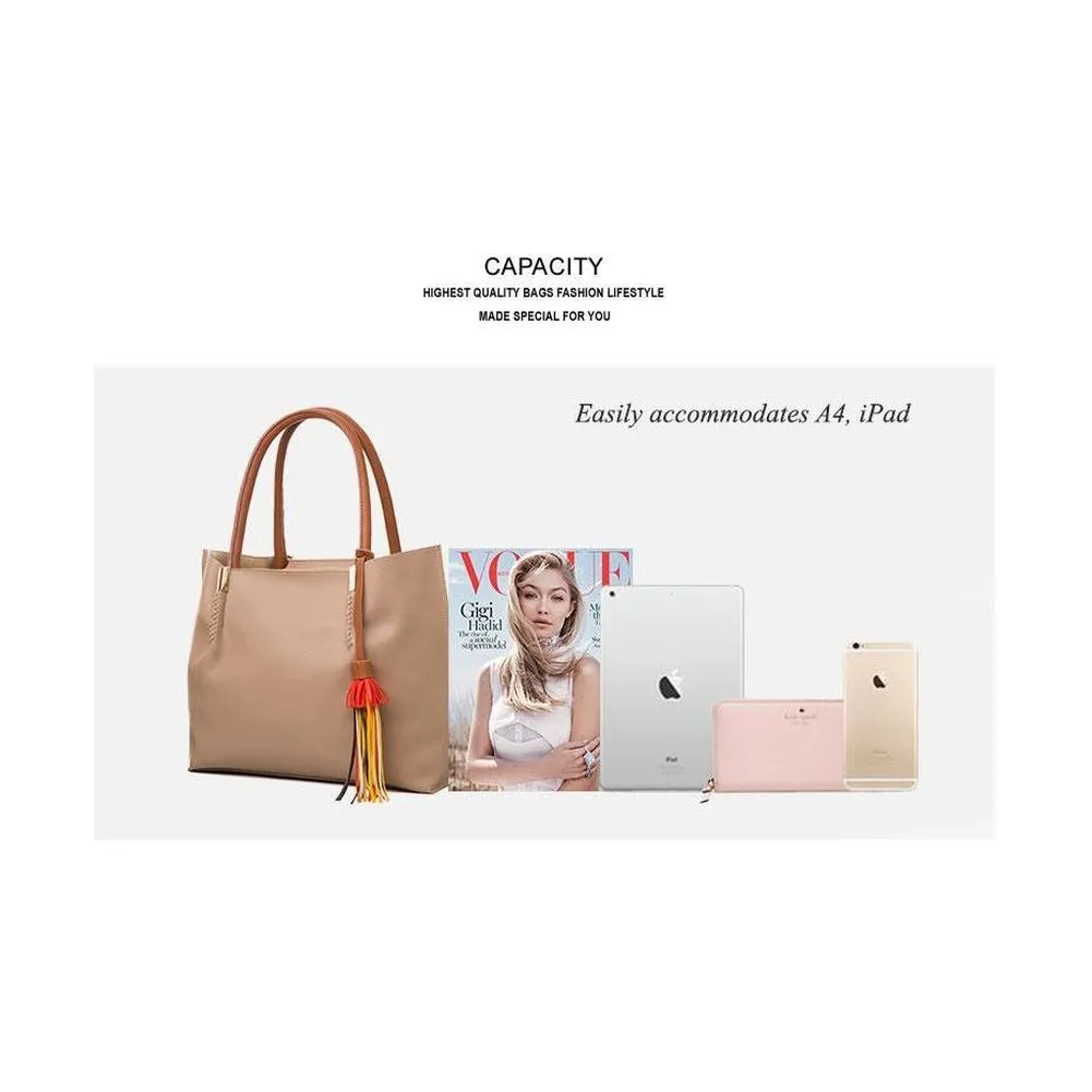 <bold>Tote & Crossbody Bag Set <br>Vegan-Leather