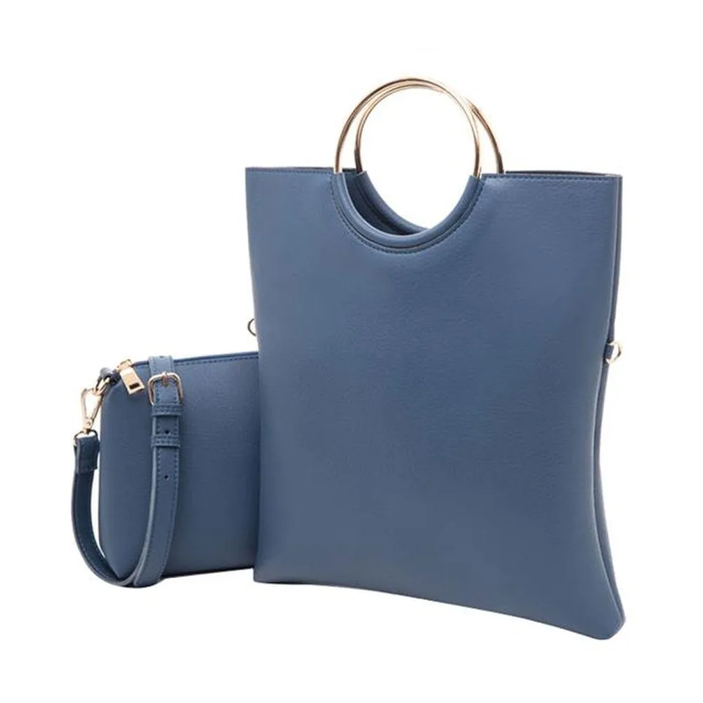 <bold>Tote & Crossbody Bag Set <br>Vegan-Leather
