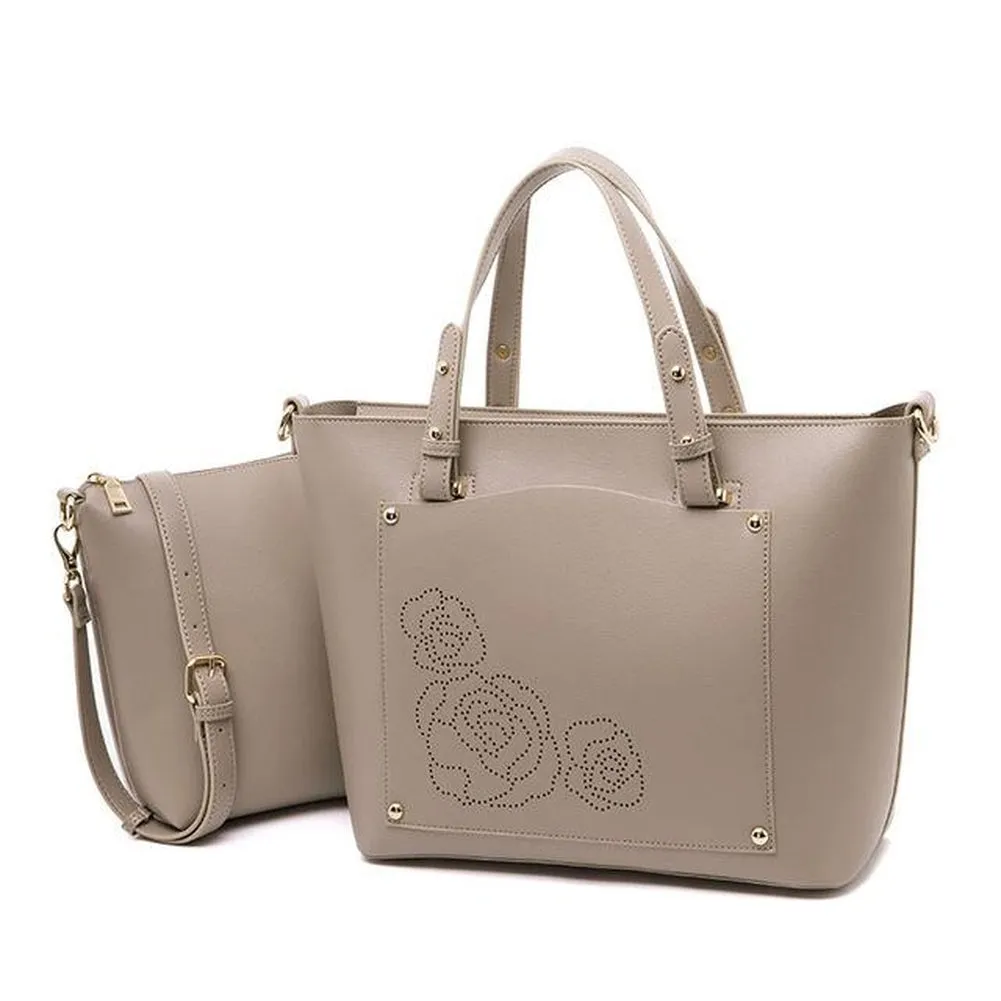 <bold>Tote & Crossbody Bag Set <br>Vegan-Leather