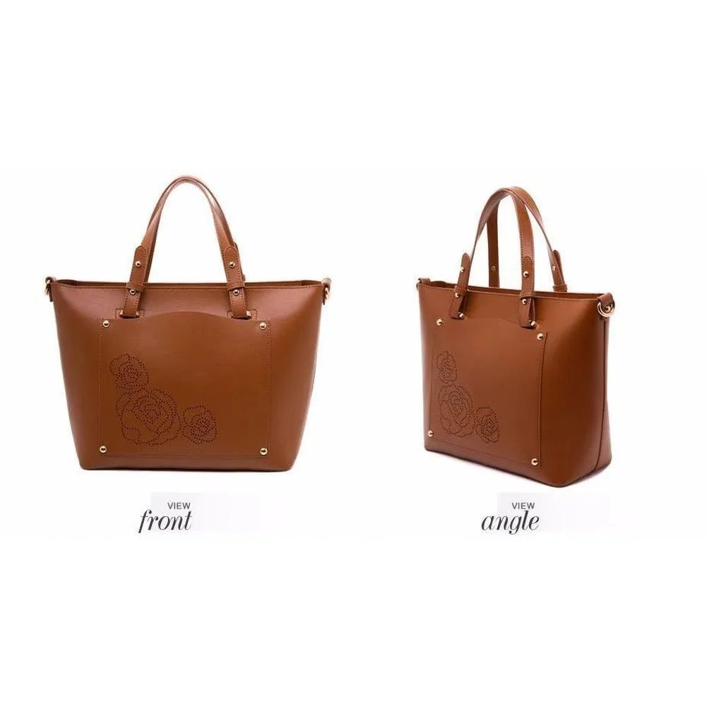 <bold>Tote & Crossbody Bag Set <br>Vegan-Leather