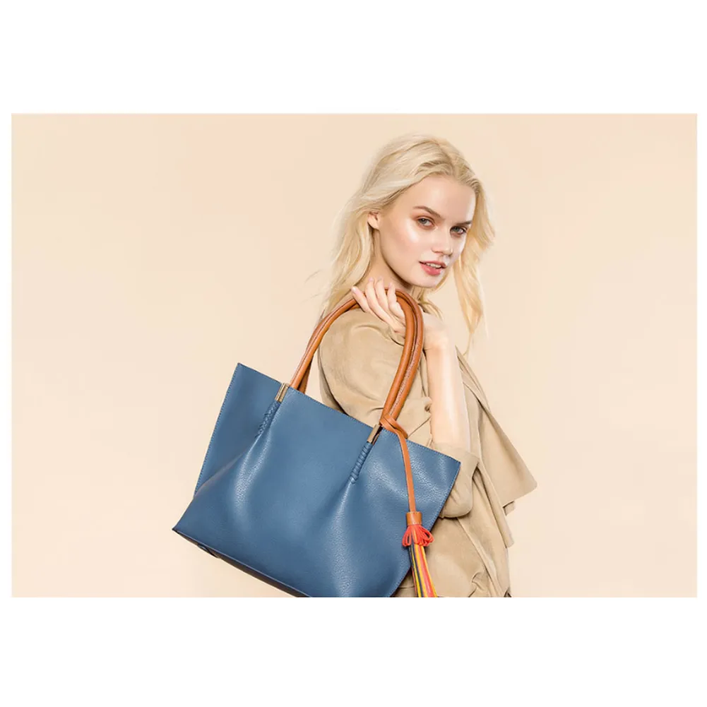<bold>Tote & Crossbody Bag Set <br>Vegan-Leather