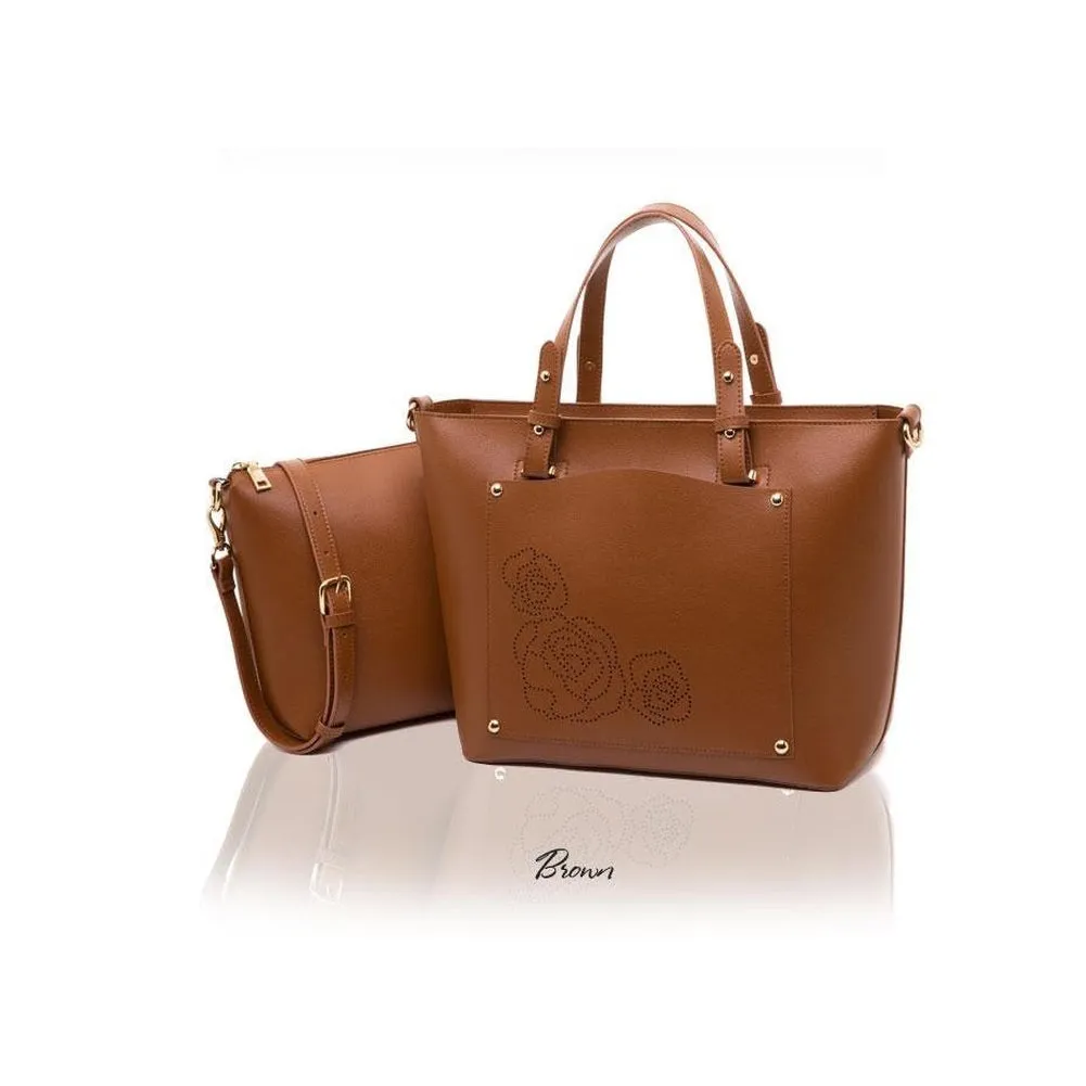 <bold>Tote & Crossbody Bag Set <br>Vegan-Leather