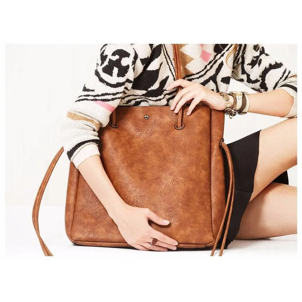 <bold>Tote & Crossbody Bag Set <br>Vegan-Leather