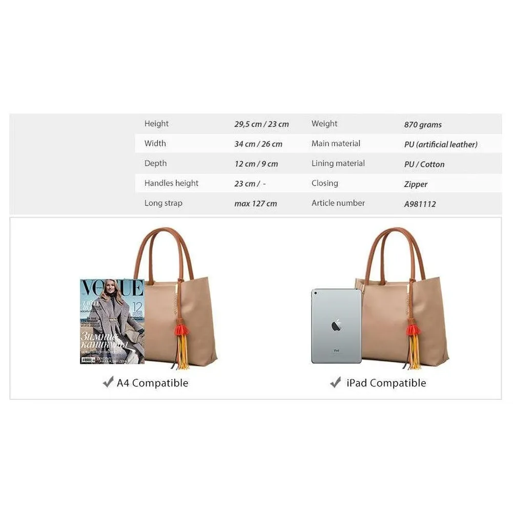 <bold>Tote & Crossbody Bag Set <br>Vegan-Leather