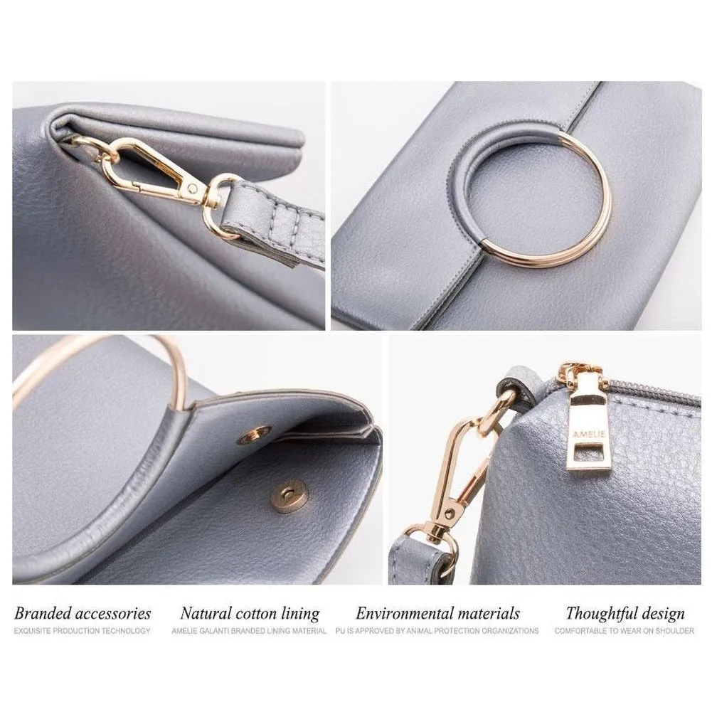 <bold>Tote & Crossbody Bag Set <br>Vegan-Leather