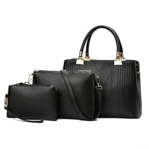 <bold>Tote Crossbody & Purse Set  <br>Vegan-Leather