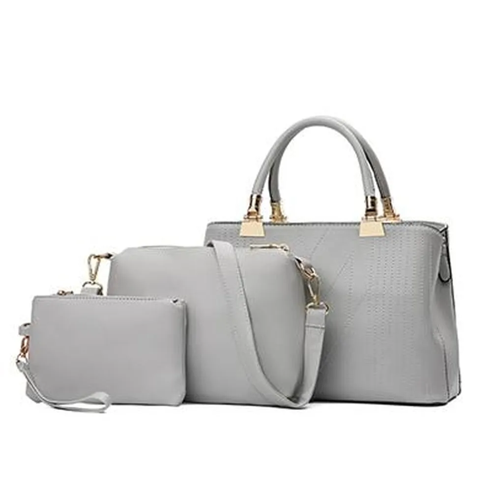 <bold>Tote Crossbody & Purse Set  <br>Vegan-Leather
