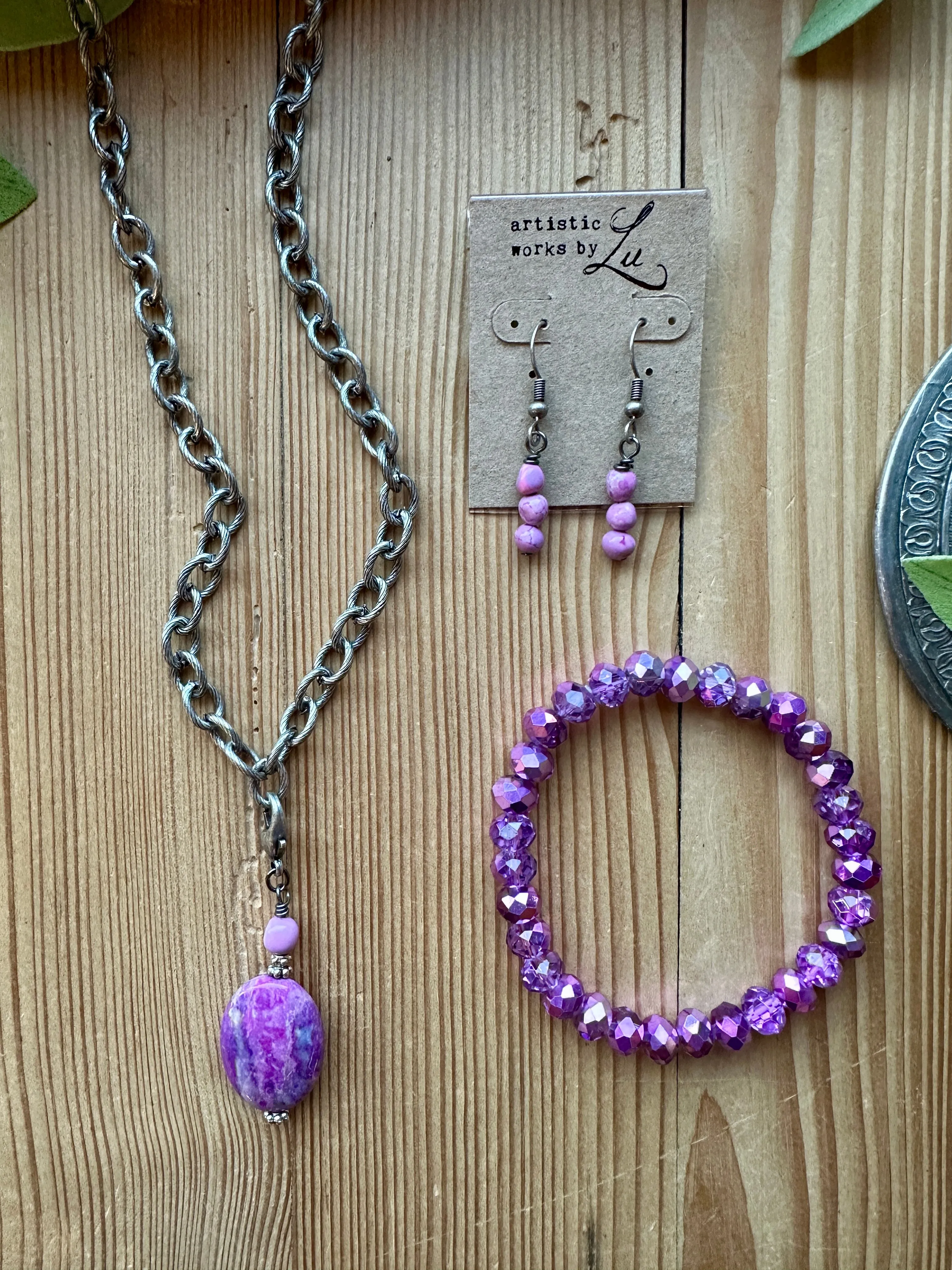 Marbled Purple Pendant