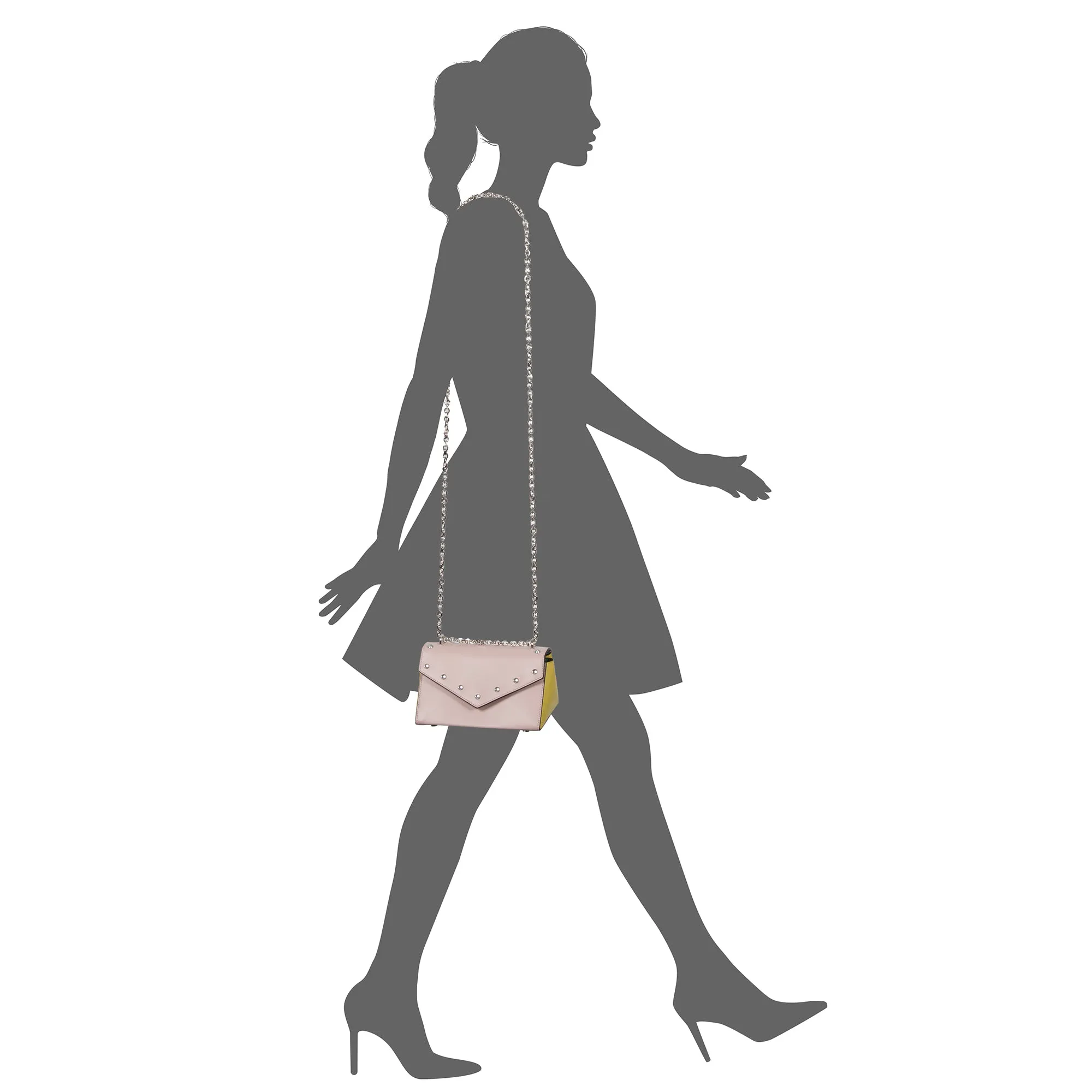 Marni Small Triangle Shoulder Bag in Pink