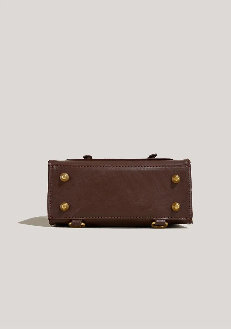 Maven Compact Vegan Leather Buckle Crossbody Backpack | Stylish & Versatile