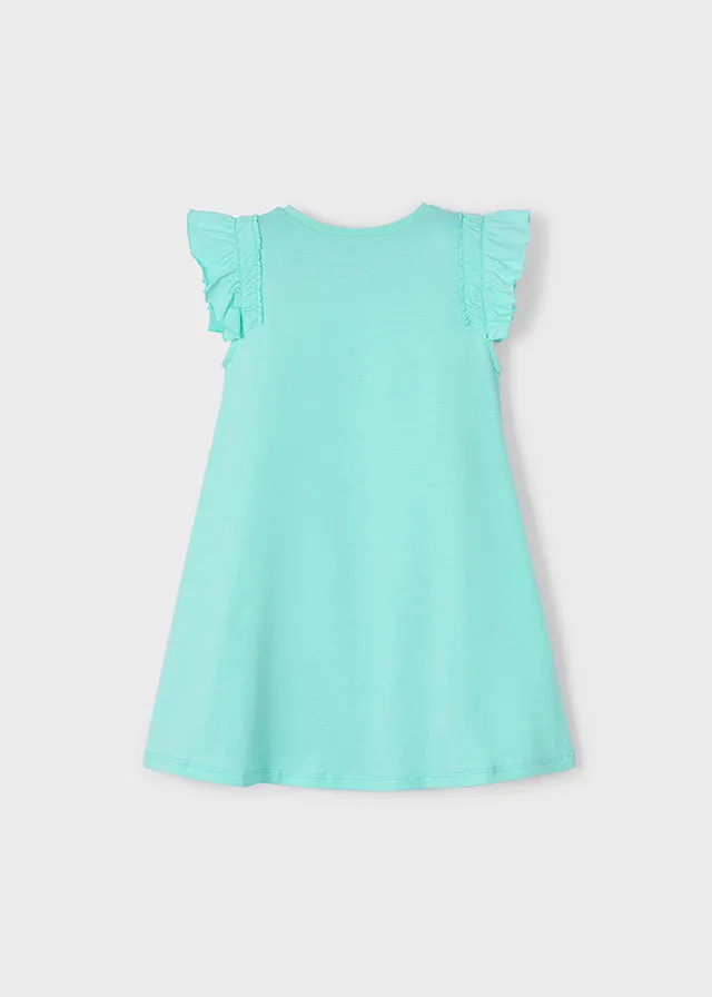 Mayoral 3940 Aqua Dress and Handbag In Stock Now
