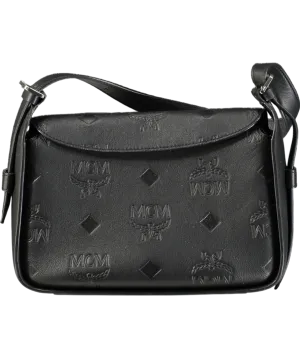 MCM Black Aren Leather Shoulder Bag Crossbody Bag One Size