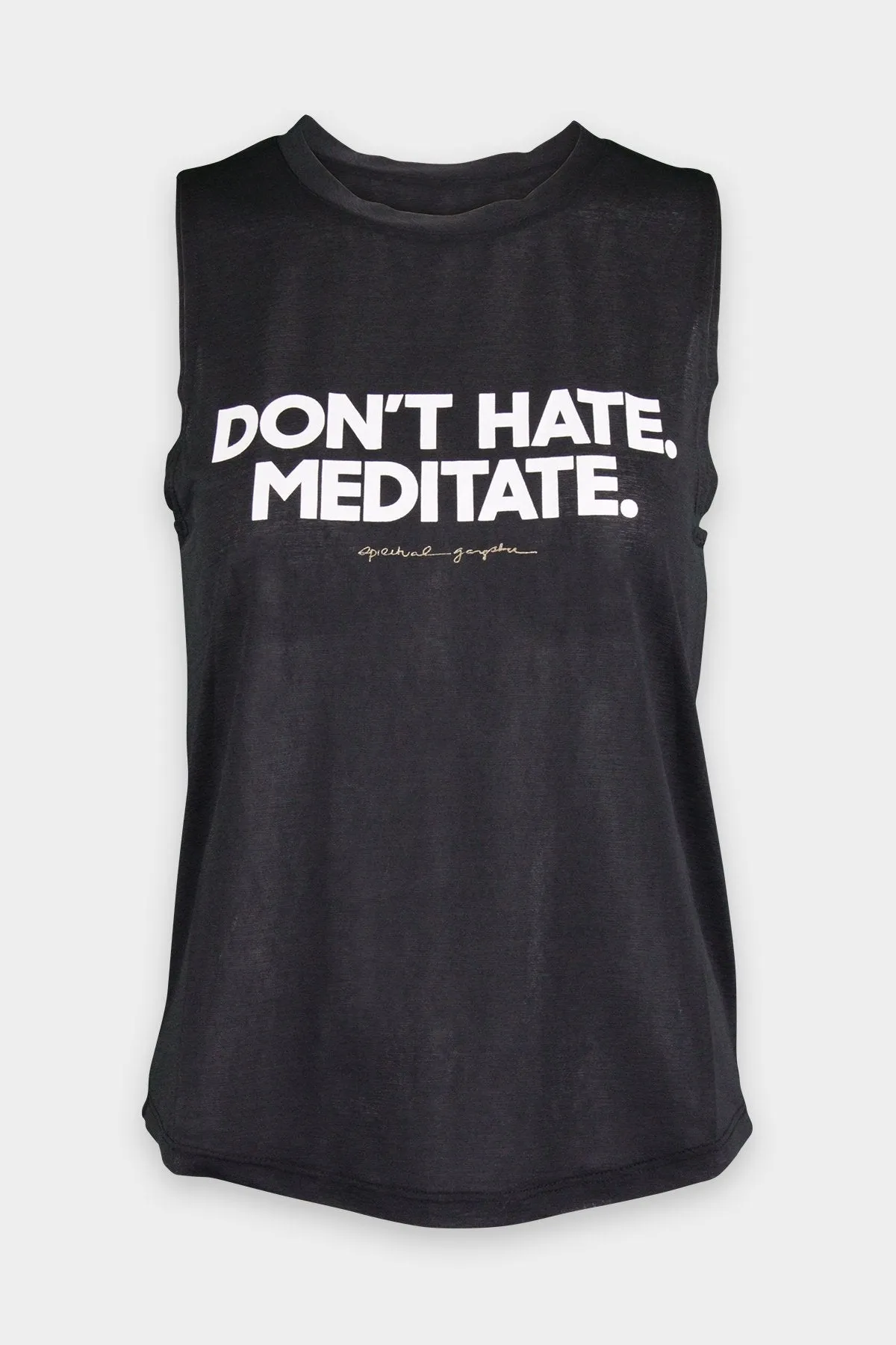 Meditate Active Muscle Tank in Black