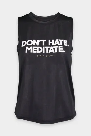 Meditate Active Muscle Tank in Black