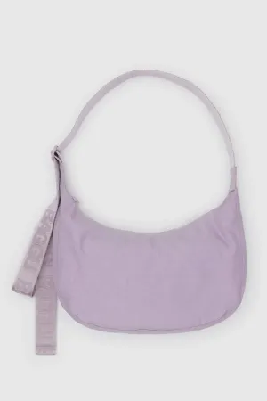 Medium Nylon Crescent Bag in Dusty Pink
