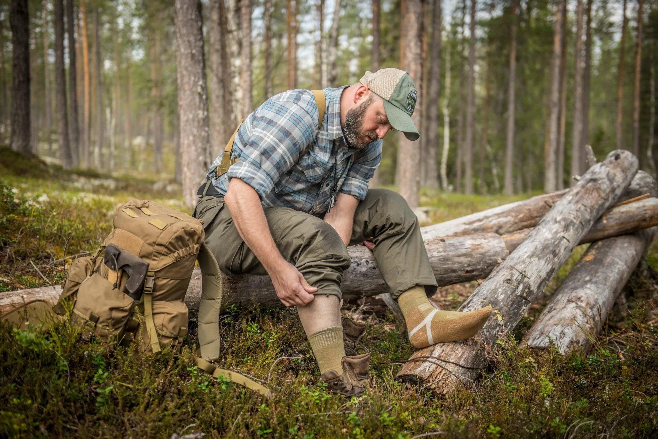 Merino Socks - Olive Green/Coyote