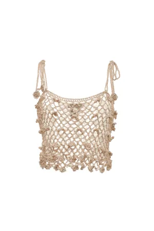 Metallic Handmade Crochet Top