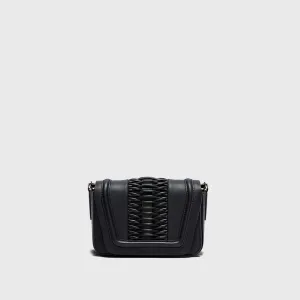 Mini Eugenia braided black crossbody
