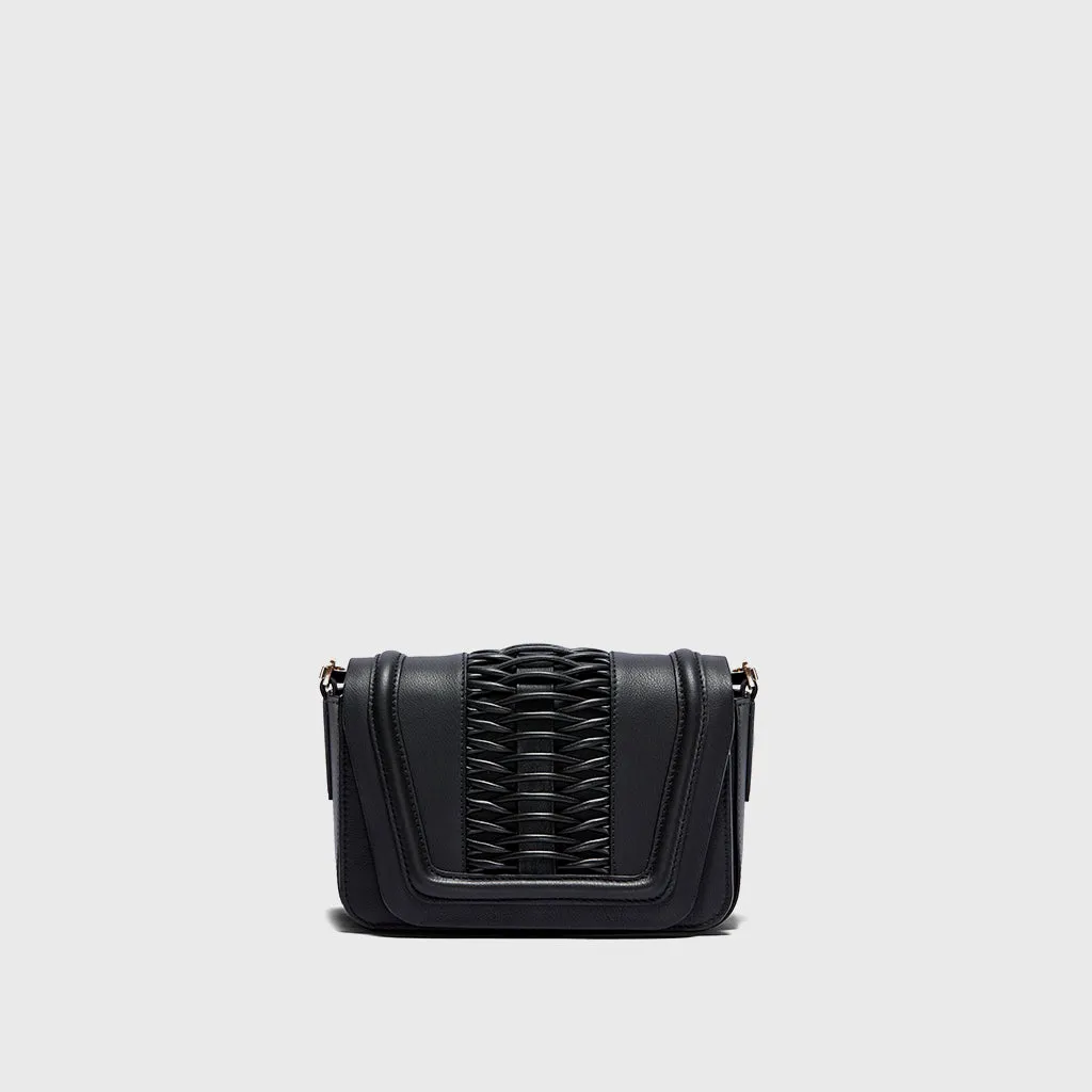 Mini Eugenia braided black crossbody