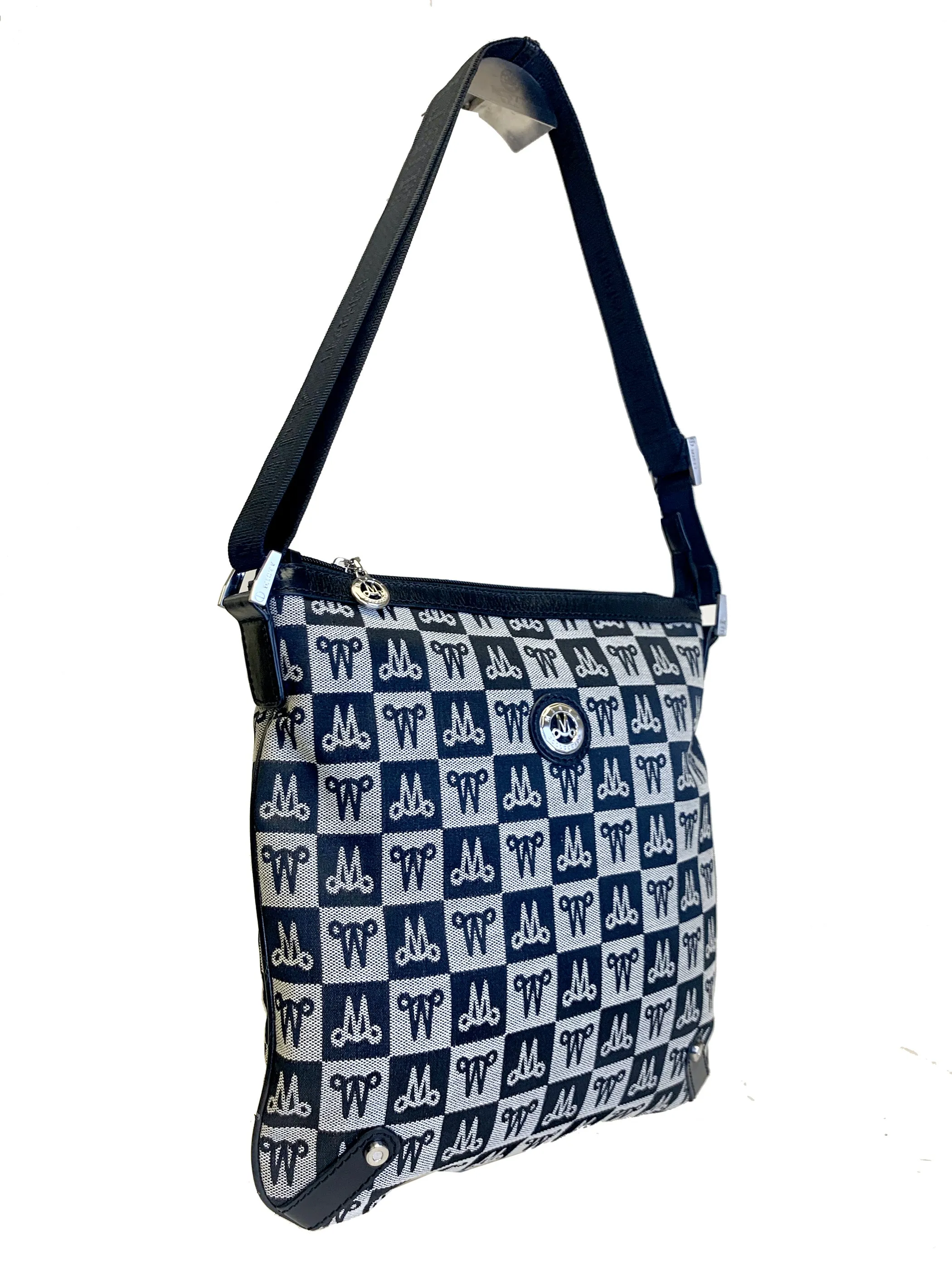 Misty Genuine Leather Monogram Crossbody Bag
