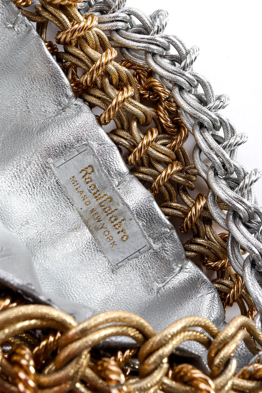 Mixed Metal Chainlink Shoulder Bag