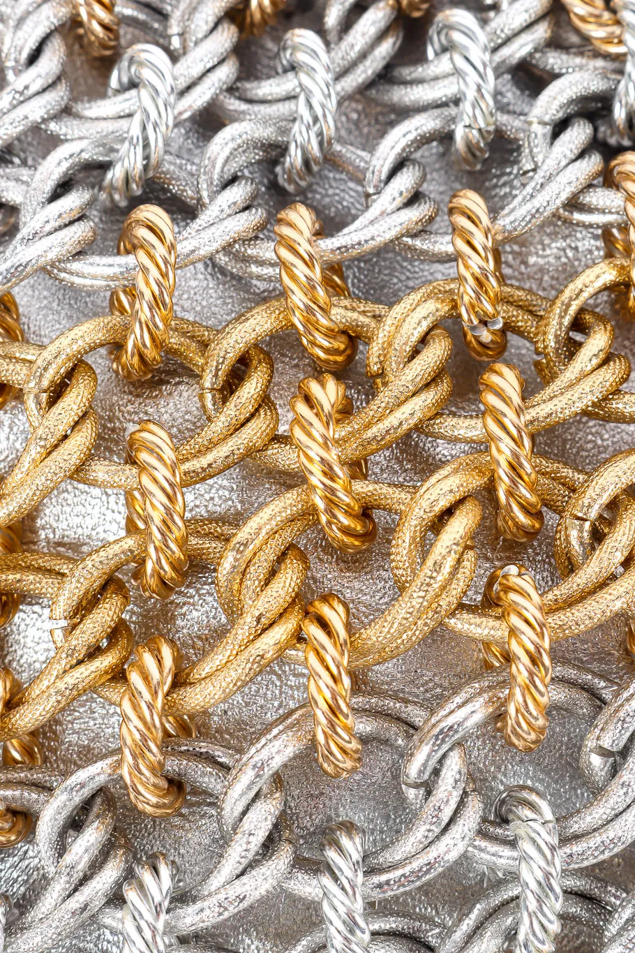 Mixed Metal Chainlink Shoulder Bag