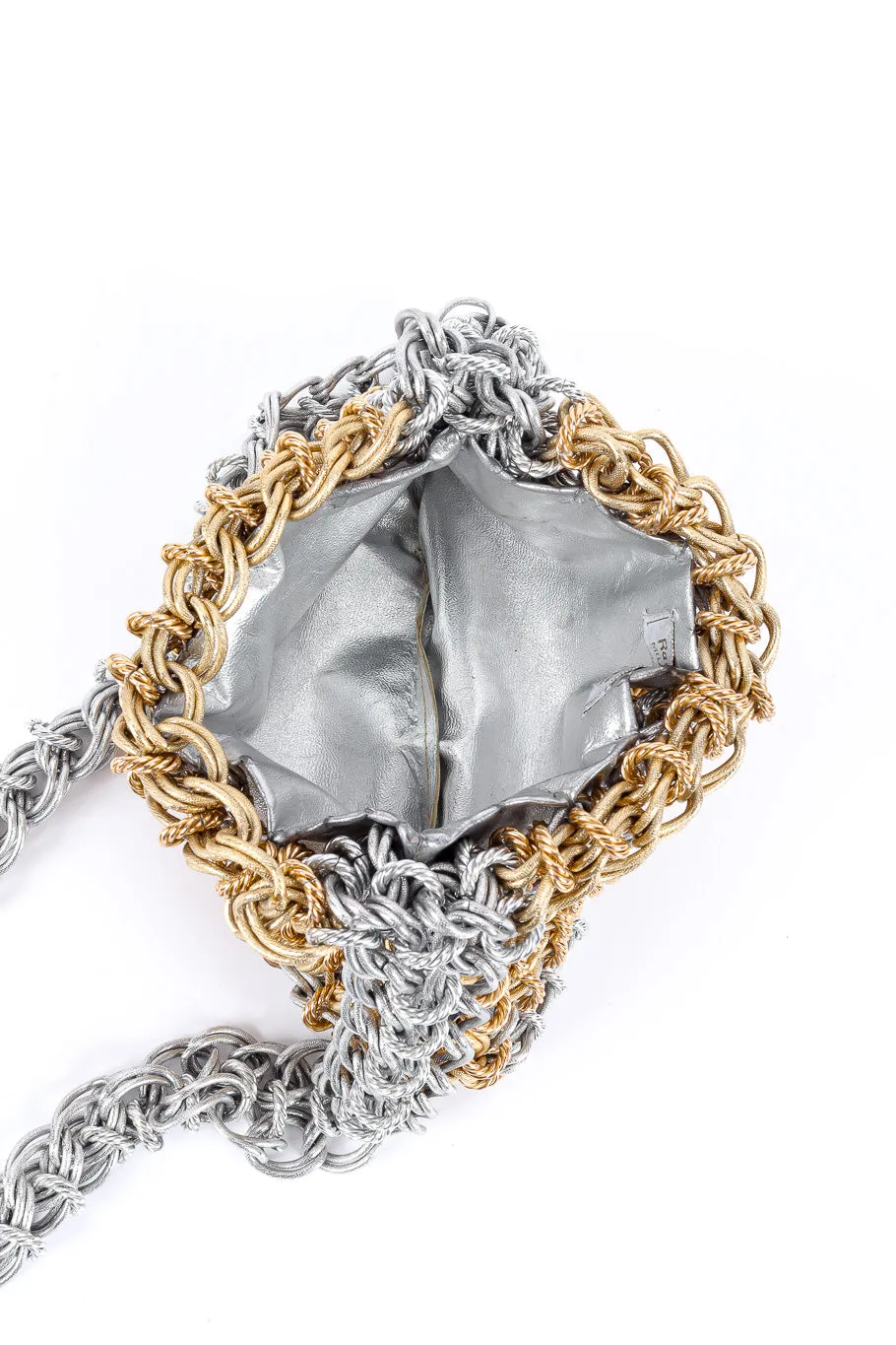 Mixed Metal Chainlink Shoulder Bag
