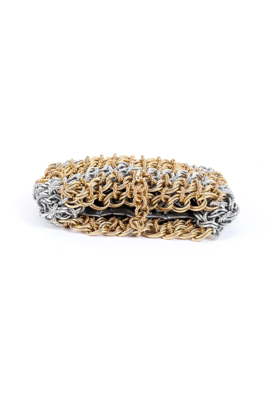 Mixed Metal Chainlink Shoulder Bag