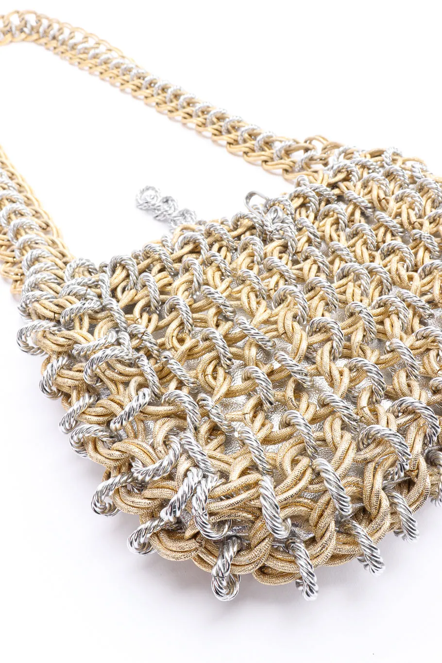 Mixed Metal Chainmail Shoulder Bag
