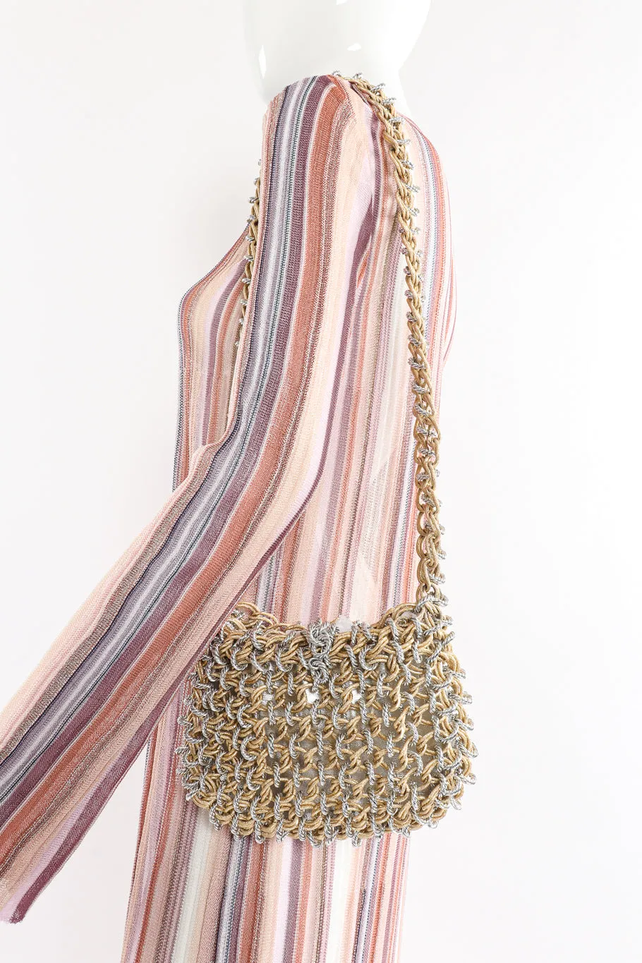 Mixed Metal Chainmail Shoulder Bag