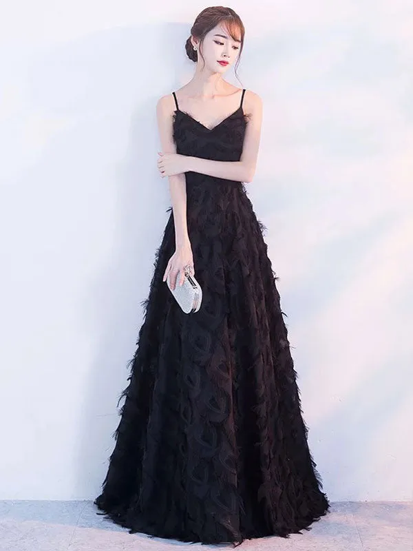 Modern Evening Dresses Blush Pink Long Halter Feathers Sleeveless Floor Length Graduation Dress wedding guest dress