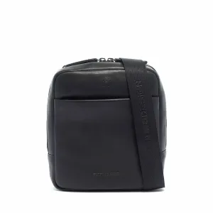 Momodesign Tracolla Business Logo in Pelle Nera