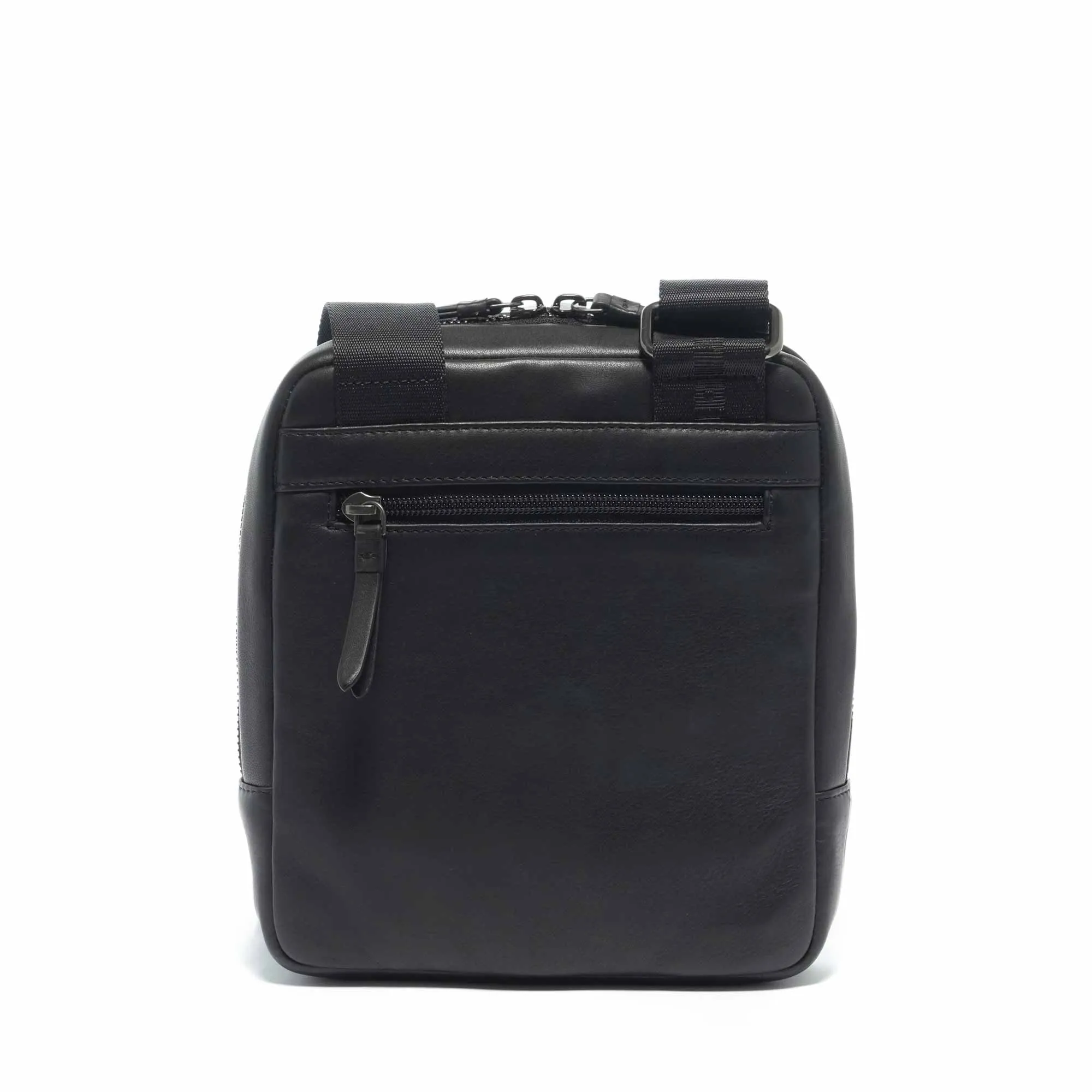 Momodesign Tracolla Business Logo in Pelle Nera