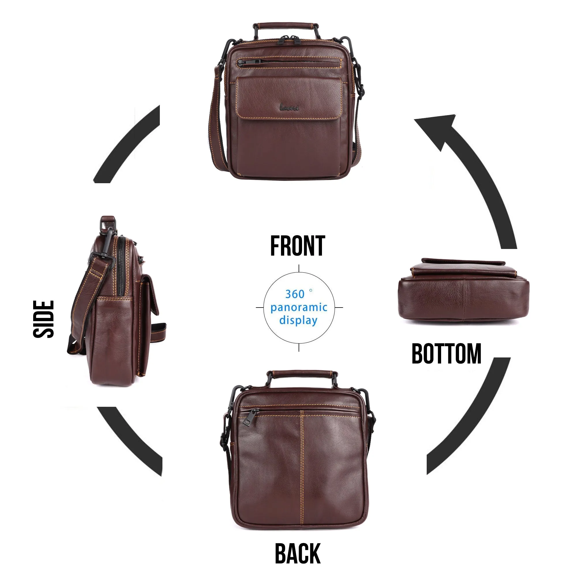 Muka Leather Crossbody/Messenger Bag # 2044S